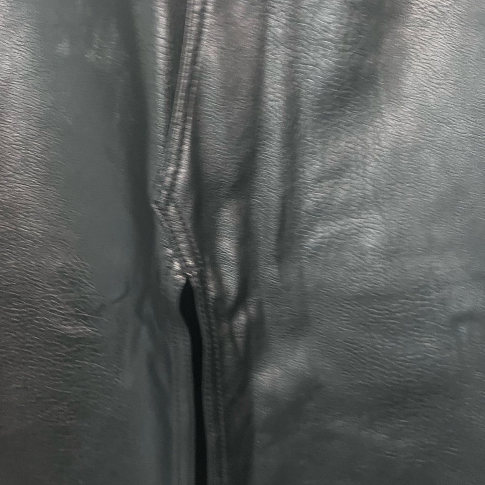 Pilcro Black Faux Leather Maxi Skirt with High slit, size US 10 - Picture 4 of 6